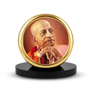 Car Dashboard/Table Top Swami Prabhupada Metal Golden Photo Stand 2x2 Inches, Compact & Stylish Spiritual Display For Car, Home & Office (Pack Of 1) (F24836) Car Dashboard/Table Top Swami Prabhupada Metal Golden Photo Stand 2x2 Inches, Compact & Stylish Spiritual Display For Car, Home & Office (Pack Of 1) (F24836)