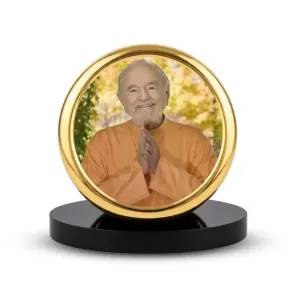 Car Dashboard/Table Top Swami Kriyananda Metal Golden Photo Stand 2x2 Inches, Compact & Stylish Spiritual Display For Car, Home & Office (Pack Of 1) (F24838) Car Dashboard/Table Top Swami Kriyananda Metal Golden Photo Stand 2x2 Inches, Compact & Stylish Spiritual Display For Car, Home & Office (Pack Of 1) (F24838)