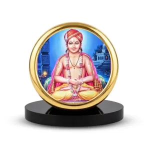 Car Dashboard/Table Top Sant Dnyaneshwar Maharaj Metal Golden Photo Stand 2x2 Inches, Compact & Stylish Spiritual Display For Car, Home & Office (Pack Of 1) (F24590) Car Dashboard/Table Top Sant Dnyaneshwar Maharaj Metal Golden Photo Stand 2x2 Inches, Compact & Stylish Spiritual Display For Car, Home & Office (Pack Of 1) (F24590)