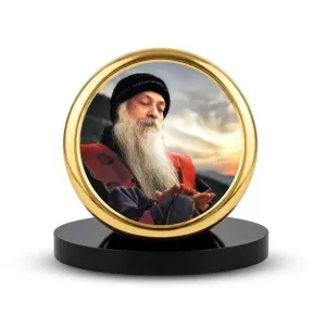 Car Dashboard/Table Top Acharya Rajneesh Metal Golden Photo Stand 2x2 Inches, Compact & Stylish Spiritual Display For Car, Home & Office (Pack Of 1) (F24597) Car Dashboard/Table Top Acharya Rajneesh Metal Golden Photo Stand 2x2 Inches, Compact & Stylish Spiritual Display For Car, Home & Office (Pack Of 1) (F24597)