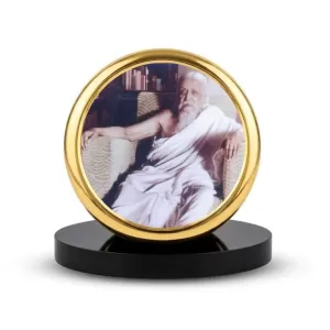 Car Dashboard/Table Top Sri Aurobindo Metal Golden Photo Stand 2x2 Inches, Compact & Stylish Spiritual Display For Car, Home & Office (Pack Of 1) (F24591) Car Dashboard/Table Top Sri Aurobindo Metal Golden Photo Stand 2x2 Inches, Compact & Stylish Spiritual Display For Car, Home & Office (Pack Of 1) (F24591)