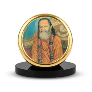 Car Dashboard/Table Top Swami Brahmananda Saraswati Metal Golden Photo Stand 2x2 Inches, Compact & Stylish Spiritual Display For Car, Home & Office (Pack Of 1) (F24594) Car Dashboard/Table Top Swami Brahmananda Saraswati Metal Golden Photo Stand 2x2 Inches, Compact & Stylish Spiritual Display For Car, Home & Office (Pack Of 1) (F24594)