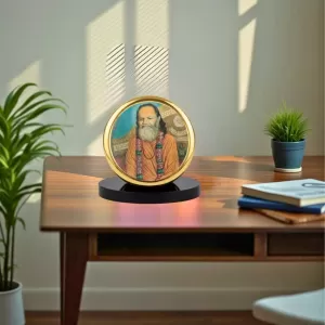 Car Dashboard/Table Top Swami Brahmananda Saraswati Metal Golden Photo Stand 2x2 Inches, Compact & Stylish Spiritual Display For Car, Home & Office (Pack Of 1) (F24594) Car Dashboard/Table Top Swami Brahmananda Saraswati Metal Golden Photo Stand 2x2 Inches, Compact & Stylish Spiritual Display For Car, Home & Office (Pack Of 1) (F24594)