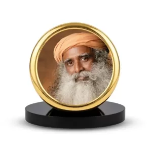 Car Dashboard/Table Top Sadhguru Metal Golden Photo Stand 2x2 Inches, Compact & Stylish Spiritual Display For Car, Home & Office (Pack Of 1) (F24849) Car Dashboard/Table Top Sadhguru Metal Golden Photo Stand 2x2 Inches, Compact & Stylish Spiritual Display For Car, Home & Office (Pack Of 1) (F24849)