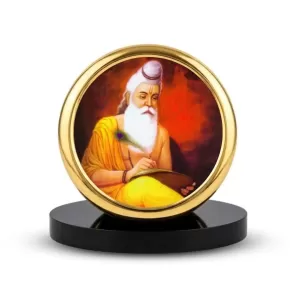 Car Dashboard/Table Top Valmiki Metal Golden Photo Stand 2x2 Inches, Compact & Stylish Spiritual Display For Car, Home & Office (Pack Of 1) (F24857) Car Dashboard/Table Top Valmiki Metal Golden Photo Stand 2x2 Inches, Compact & Stylish Spiritual Display For Car, Home & Office (Pack Of 1) (F24857)