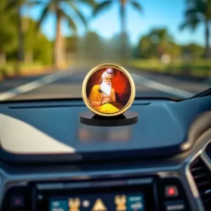 Car Dashboard/Table Top Valmiki Metal Golden Photo Stand 2x2 Inches, Compact & Stylish Spiritual Display For Car, Home & Office (Pack Of 1) (F24857) Car Dashboard/Table Top Valmiki Metal Golden Photo Stand 2x2 Inches, Compact & Stylish Spiritual Display For Car, Home & Office (Pack Of 1) (F24857)