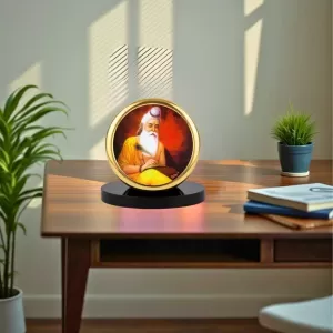 Car Dashboard/Table Top Valmiki Metal Golden Photo Stand 2x2 Inches, Compact & Stylish Spiritual Display For Car, Home & Office (Pack Of 1) (F24857) Car Dashboard/Table Top Valmiki Metal Golden Photo Stand 2x2 Inches, Compact & Stylish Spiritual Display For Car, Home & Office (Pack Of 1) (F24857)