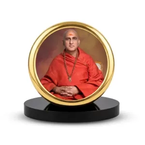 Car Dashboard/Table Top Swami Avdheshanand Giri Metal Golden Photo Stand 2x2 Inches, Compact & Stylish Spiritual Display For Car, Home & Office (Pack Of 1) (F24605) Car Dashboard/Table Top Swami Avdheshanand Giri Metal Golden Photo Stand 2x2 Inches, Compact & Stylish Spiritual Display For Car, Home & Office (Pack Of 1) (F24605)