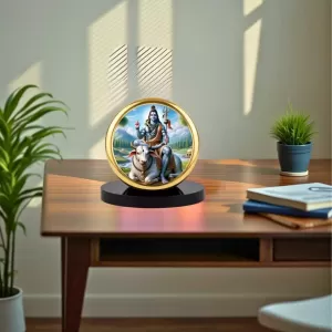 Car Dashboard/Table Top Lord Shiva Metal Golden Photo Stand 2x2 Inches, Compact & Stylish Spiritual Display For Car, Home & Office (Pack Of 1) (F24862) Car Dashboard/Table Top Lord Shiva Metal Golden Photo Stand 2x2 Inches, Compact & Stylish Spiritual Display For Car, Home & Office (Pack Of 1) (F24862)