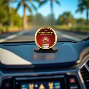 Car Dashboard/Table Top Bhrigu Samhita Metal Golden Photo Stand 2x2 Inches, Compact & Stylish Spiritual Display For Car, Home & Office (Pack Of 1) (F24863) Car Dashboard/Table Top Bhrigu Samhita Metal Golden Photo Stand 2x2 Inches, Compact & Stylish Spiritual Display For Car, Home & Office (Pack Of 1) (F24863)