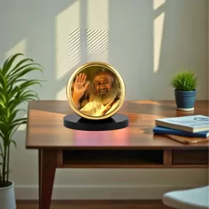 Car Dashboard/Table Top Sri Sri Ravi Shankar Metal Golden Photo Stand 2x2 Inches, Compact & Stylish Spiritual Display For Car, Home & Office (Pack Of 1) (F24865) Car Dashboard/Table Top Sri Sri Ravi Shankar Metal Golden Photo Stand 2x2 Inches, Compact & Stylish Spiritual Display For Car, Home & Office (Pack Of 1) (F24865)