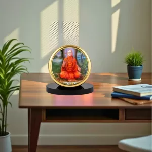 Car Dashboard/Table Top Shri Narasimha Saraswati Swami Maharaj Metal Golden Photo Stand 2x2 Inches, Compact & Stylish Spiritual Display For Car, Home & Office (Pack Of 1) (F24612) Car Dashboard/Table Top Shri Narasimha Saraswati Swami Maharaj Metal Golden Photo Stand 2x2 Inches, Compact & Stylish Spiritual Display For Car, Home & Office (Pack Of 1) (F24612)