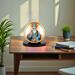 Car Dashboard/Table Top Sant Kabir Das Metal Golden Photo Stand 2x2 Inches, Compact & Stylish Spiritual Display For Car, Home & Office (Pack Of 1) (F24614) Car Dashboard/Table Top Sant Kabir Das Metal Golden Photo Stand 2x2 Inches, Compact & Stylish Spiritual Display For Car, Home & Office (Pack Of 1) (F24614)