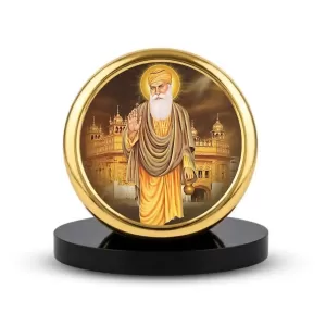Car Dashboard/Table Top Guru Nanak Dev Ji Metal Golden Photo Stand 2x2 Inches, Compact & Stylish Spiritual Display For Car, Home & Office (Pack Of 1) (F24615) Car Dashboard/Table Top Guru Nanak Dev Ji Metal Golden Photo Stand 2x2 Inches, Compact & Stylish Spiritual Display For Car, Home & Office (Pack Of 1) (F24615)