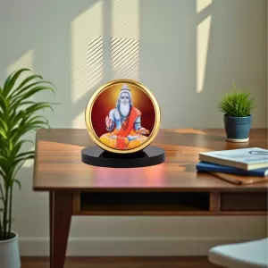 Car Dashboard/Table Top Veda Vyasa Metal Golden Photo Stand 2x2 Inches, Compact & Stylish Spiritual Display For Car, Home & Office (Pack Of 1) (F24631) Car Dashboard/Table Top Veda Vyasa Metal Golden Photo Stand 2x2 Inches, Compact & Stylish Spiritual Display For Car, Home & Office (Pack Of 1) (F24631)