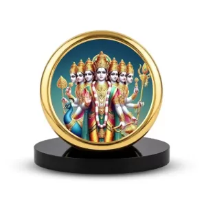 Car Dashboard/Table Top Lord Kartikeya Metal Golden Photo Stand 2x2 Inches, Compact & Stylish Spiritual Display For Car, Home & Office (Pack Of 1) (F24634) Car Dashboard/Table Top Lord Kartikeya Metal Golden Photo Stand 2x2 Inches, Compact & Stylish Spiritual Display For Car, Home & Office (Pack Of 1) (F24634)
