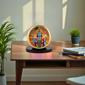 Car Dashboard/Table Top Lord Vishnu Metal Golden Photo Stand 2x2 Inches, Compact & Stylish Spiritual Display For Car, Home & Office (Pack Of 1) (F24644) Car Dashboard/Table Top Lord Vishnu Metal Golden Photo Stand 2x2 Inches, Compact & Stylish Spiritual Display For Car, Home & Office (Pack Of 1) (F24644)