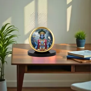 Car Dashboard/Table Top Lord Vishnu Metal Golden Photo Stand 2x2 Inches, Compact & Stylish Spiritual Display For Car, Home & Office (Pack Of 1) (F24645) Car Dashboard/Table Top Lord Vishnu Metal Golden Photo Stand 2x2 Inches, Compact & Stylish Spiritual Display For Car, Home & Office (Pack Of 1) (F24645)