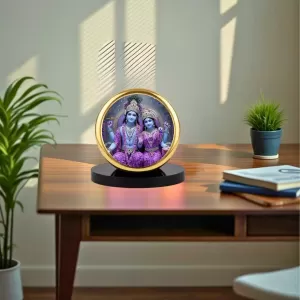 Car Dashboard/Table Top Divine Lakshmi And Narayana Metal Golden Photo Stand 2x2 Inches, Compact & Stylish Spiritual Display For Car, Home & Office (Pack Of 1) (F24651) Car Dashboard/Table Top Divine Lakshmi And Narayana Metal Golden Photo Stand 2x2 Inches, Compact & Stylish Spiritual Display For Car, Home & Office (Pack Of 1) (F24651)