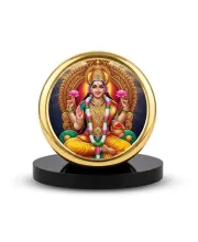 Car Dashboard/Table Top Goddess Lakshmi Metal Golden Photo Stand  2x2 Inches, Compact & Stylish Spiritual Display For Car, Home & Office (Pack Of 1) (F24667)