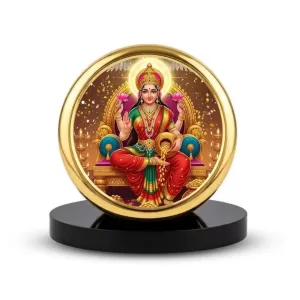 Car Dashboard/Table Top Goddess Lakshmi Metal Golden Photo Stand 2x2 Inches, Compact & Stylish Spiritual Display For Car, Home & Office (Pack Of 1) (F24668) Car Dashboard/Table Top Goddess Lakshmi Metal Golden Photo Stand 2x2 Inches, Compact & Stylish Spiritual Display For Car, Home & Office (Pack Of 1) (F24668)