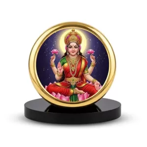 Car Dashboard/Table Top Goddess Lakshmi Metal Golden Photo Stand 2x2 Inches, Compact & Stylish Spiritual Display For Car, Home & Office (Pack Of 1) (F24670) Car Dashboard/Table Top Goddess Lakshmi Metal Golden Photo Stand 2x2 Inches, Compact & Stylish Spiritual Display For Car, Home & Office (Pack Of 1) (F24670)