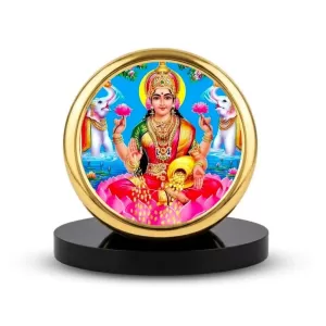 Car Dashboard/Table Top Goddess Lakshmi Metal Golden Photo Stand 2x2 Inches, Compact & Stylish Spiritual Display For Car, Home & Office (Pack Of 1) (F24673) Car Dashboard/Table Top Goddess Lakshmi Metal Golden Photo Stand 2x2 Inches, Compact & Stylish Spiritual Display For Car, Home & Office (Pack Of 1) (F24673)