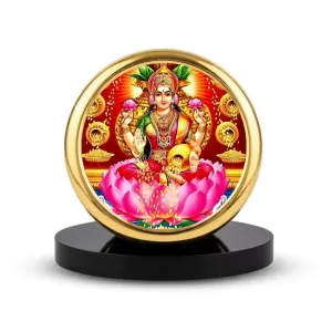 Car Dashboard/Table Top Goddess Lakshmi Metal Golden Photo Stand 2x2 Inches, Compact & Stylish Spiritual Display For Car, Home & Office (Pack Of 1) (F24674) Car Dashboard/Table Top Goddess Lakshmi Metal Golden Photo Stand 2x2 Inches, Compact & Stylish Spiritual Display For Car, Home & Office (Pack Of 1) (F24674)
