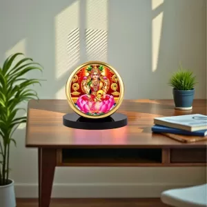 Car Dashboard/Table Top Goddess Lakshmi Metal Golden Photo Stand 2x2 Inches, Compact & Stylish Spiritual Display For Car, Home & Office (Pack Of 1) (F24674) Car Dashboard/Table Top Goddess Lakshmi Metal Golden Photo Stand 2x2 Inches, Compact & Stylish Spiritual Display For Car, Home & Office (Pack Of 1) (F24674)