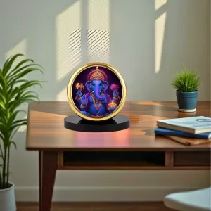 Car Dashboard/Table Top Lord Ganesha Metal Golden Photo Stand 2x2 Inches, Compact & Stylish Spiritual Display For Car, Home & Office (Pack Of 1) (F24681) Car Dashboard/Table Top Lord Ganesha Metal Golden Photo Stand 2x2 Inches, Compact & Stylish Spiritual Display For Car, Home & Office (Pack Of 1) (F24681)