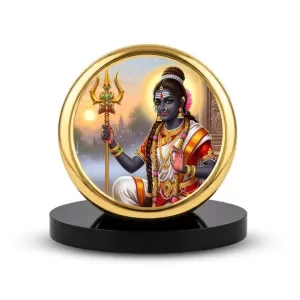 Car Dashboard/Table Top Goddess Parvati Metal Golden Photo Stand 2x2 Inches, Compact & Stylish Spiritual Display For Car, Home & Office (Pack Of 1) (F24697) Car Dashboard/Table Top Goddess Parvati Metal Golden Photo Stand 2x2 Inches, Compact & Stylish Spiritual Display For Car, Home & Office (Pack Of 1) (F24697)