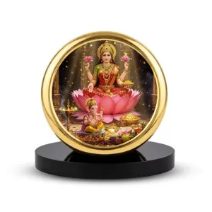 Car Dashboard/Table Top Goddess Lakshmi Lord Ganesh Metal Golden Photo Stand 2x2 Inches, Compact & Stylish Spiritual Display For Car, Home & Office (Pack Of 1) (F24704) Car Dashboard/Table Top Goddess Lakshmi Lord Ganesh Metal Golden Photo Stand 2x2 Inches, Compact & Stylish Spiritual Display For Car, Home & Office (Pack Of 1) (F24704)