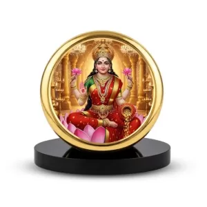 Car Dashboard/Table Top Goddess Lakshmi Metal Golden Photo Stand 2x2 Inches, Compact & Stylish Spiritual Display For Car, Home & Office (Pack Of 1) (F24705) Car Dashboard/Table Top Goddess Lakshmi Metal Golden Photo Stand 2x2 Inches, Compact & Stylish Spiritual Display For Car, Home & Office (Pack Of 1) (F24705)