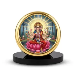 Car Dashboard/Table Top Gayatri Mata Metal Golden Photo Stand 2x2 Inches, Compact & Stylish Spiritual Display For Car, Home & Office (Pack Of 1) (F24722) Car Dashboard/Table Top Gayatri Mata Metal Golden Photo Stand 2x2 Inches, Compact & Stylish Spiritual Display For Car, Home & Office (Pack Of 1) (F24722)