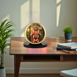 Car Dashboard/Table Top Lord Hanuman Metal Golden Photo Stand 2x2 Inches, Compact & Stylish Spiritual Display For Car, Home & Office (Pack Of 1) (F24726) Car Dashboard/Table Top Lord Hanuman Metal Golden Photo Stand 2x2 Inches, Compact & Stylish Spiritual Display For Car, Home & Office (Pack Of 1) (F24726)