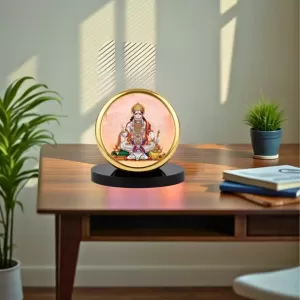 Car Dashboard/Table Top Lord Hanuman Metal Golden Photo Stand 2x2 Inches, Compact & Stylish Spiritual Display For Car, Home & Office (Pack Of 1) (F24727) Car Dashboard/Table Top Lord Hanuman Metal Golden Photo Stand 2x2 Inches, Compact & Stylish Spiritual Display For Car, Home & Office (Pack Of 1) (F24727)