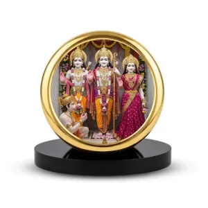 Car Dashboard/Table Top Lord Rama, Goddess Sita, Lakshmana, And Hanuman Metal Golden Photo Stand 2x2 Inches, Compact & Stylish Spiritual Display For Car, Home & Office (Pack Of 1) (F24728) Car Dashboard/Table Top Lord Rama, Goddess Sita, Lakshmana, And Hanuman Metal Golden Photo Stand 2x2 Inches, Compact & Stylish Spiritual Display For Car, Home & Office (Pack Of 1) (F24728)