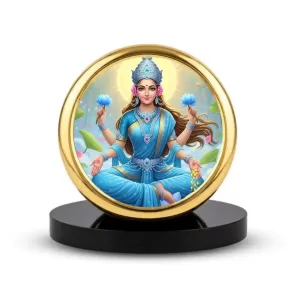 Car Dashboard/Table Top Goddess Lakshmi Metal Golden Photo Stand 2x2 Inches, Compact & Stylish Spiritual Display For Car, Home & Office (Pack Of 1) (F24736) Car Dashboard/Table Top Goddess Lakshmi Metal Golden Photo Stand 2x2 Inches, Compact & Stylish Spiritual Display For Car, Home & Office (Pack Of 1) (F24736)