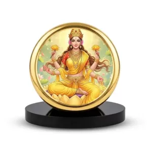 Car Dashboard/Table Top Goddess Lakshmi Metal Golden Photo Stand 2x2 Inches, Compact & Stylish Spiritual Display For Car, Home & Office (Pack Of 1) (F24737) Car Dashboard/Table Top Goddess Lakshmi Metal Golden Photo Stand 2x2 Inches, Compact & Stylish Spiritual Display For Car, Home & Office (Pack Of 1) (F24737)
