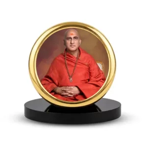 Car Dashboard/Table Top Swami Avdheshanand Giri Maharaj Metal Golden Photo Stand 2x2 Inches, Compact & Stylish Spiritual Display For Car, Home & Office (Pack Of 1) (F24510) Car Dashboard/Table Top Swami Avdheshanand Giri Maharaj Metal Golden Photo Stand 2x2 Inches, Compact & Stylish Spiritual Display For Car, Home & Office (Pack Of 1) (F24510)