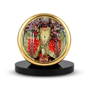 Car Dashboard/Table Top Goddess Shri Maha Kali Maa Metal Golden Photo Stand 2x2 Inches, Compact & Stylish Spiritual Display For Car, Home & Office (Pack Of 1) (F24773) Car Dashboard/Table Top Goddess Shri Maha Kali Maa Metal Golden Photo Stand 2x2 Inches, Compact & Stylish Spiritual Display For Car, Home & Office (Pack Of 1) (F24773)