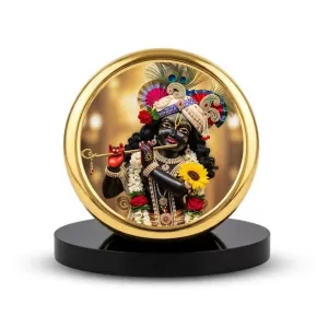 Car Dashboard/Table Top Shri Krishna Metal Golden Photo Stand 2x2 Inches, Compact & Stylish Spiritual Display For Car, Home & Office (Pack Of 1) (F24518) Car Dashboard/Table Top Shri Krishna Metal Golden Photo Stand 2x2 Inches, Compact & Stylish Spiritual Display For Car, Home & Office (Pack Of 1) (F24518)