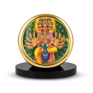 Car Dashboard/Table Top Lord Murugan Metal Golden Photo Stand 2x2 Inches, Compact & Stylish Spiritual Display For Car, Home & Office (Pack Of 1) (F24778) Car Dashboard/Table Top Lord Murugan Metal Golden Photo Stand 2x2 Inches, Compact & Stylish Spiritual Display For Car, Home & Office (Pack Of 1) (F24778)