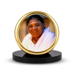 Car Dashboard/Table Top Mata Amritanandamayi Metal Golden Photo Stand 2x2 Inches, Compact & Stylish Spiritual Display For Car, Home & Office (Pack Of 1) (F24523) Car Dashboard/Table Top Mata Amritanandamayi Metal Golden Photo Stand 2x2 Inches, Compact & Stylish Spiritual Display For Car, Home & Office (Pack Of 1) (F24523)