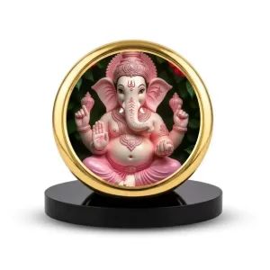 Car Dashboard/Table Top Lord Ganesha Metal Golden Photo Stand 2x2 Inches, Compact & Stylish Spiritual Display For Car, Home & Office (Pack Of 1) (F24783) Car Dashboard/Table Top Lord Ganesha Metal Golden Photo Stand 2x2 Inches, Compact & Stylish Spiritual Display For Car, Home & Office (Pack Of 1) (F24783)