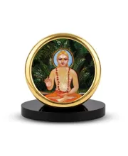 Car Dashboard/Table Top  Kapila Muni Metal Golden Photo Stand  2x2 Inches, Compact & Stylish Spiritual Display For Car, Home & Office (Pack Of 1) (F24528)
