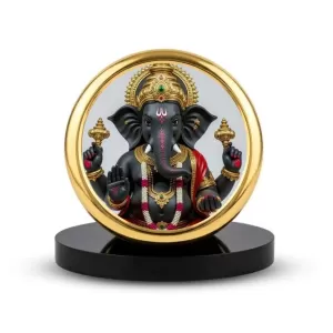 Car Dashboard/Table Top Lord Ganesha Metal Golden Photo Stand 2x2 Inches, Compact & Stylish Spiritual Display For Car, Home & Office (Pack Of 1) (F24784) Car Dashboard/Table Top Lord Ganesha Metal Golden Photo Stand 2x2 Inches, Compact & Stylish Spiritual Display For Car, Home & Office (Pack Of 1) (F24784)