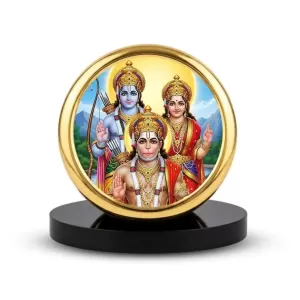 Car Dashboard/Table Top Lord Rama And Goddess Sita Metal Golden Photo Stand 2x2 Inches, Compact & Stylish Spiritual Display For Car, Home & Office (Pack Of 1) (F24786) Car Dashboard/Table Top Lord Rama And Goddess Sita Metal Golden Photo Stand 2x2 Inches, Compact & Stylish Spiritual Display For Car, Home & Office (Pack Of 1) (F24786)