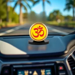 Car Dashboard/Table Top Om Symbol Metal Golden Photo Stand 2x2 Inches, Compact & Stylish Spiritual Display For Car, Home & Office (Pack Of 1) (F24791) Car Dashboard/Table Top Om Symbol Metal Golden Photo Stand 2x2 Inches, Compact & Stylish Spiritual Display For Car, Home & Office (Pack Of 1) (F24791)