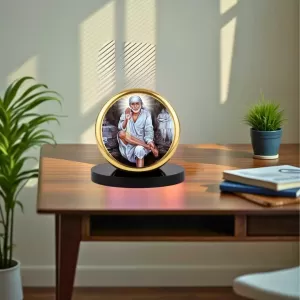 Car Dashboard/Table Top Shirdi Sai Baba Metal Golden Photo Stand 2x2 Inches, Compact & Stylish Spiritual Display For Car, Home & Office (Pack Of 1) (F24535) Car Dashboard/Table Top Shirdi Sai Baba Metal Golden Photo Stand 2x2 Inches, Compact & Stylish Spiritual Display For Car, Home & Office (Pack Of 1) (F24535)